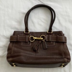 Coach brown leather handbag